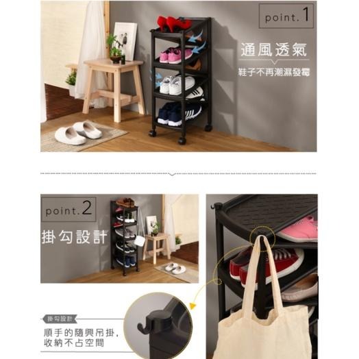 收納會社 聯府 A2007 Z型七層雙面鞋架附輪 組裝鞋架 鞋架  簡易鞋架 鞋架 置物架 鞋櫃 拖鞋架-細節圖2