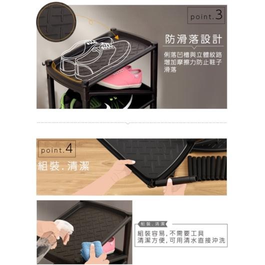 收納會社 聯府 A2007 Z型七層雙面鞋架附輪 組裝鞋架 鞋架  簡易鞋架 鞋架 置物架 鞋櫃 拖鞋架-細節圖3