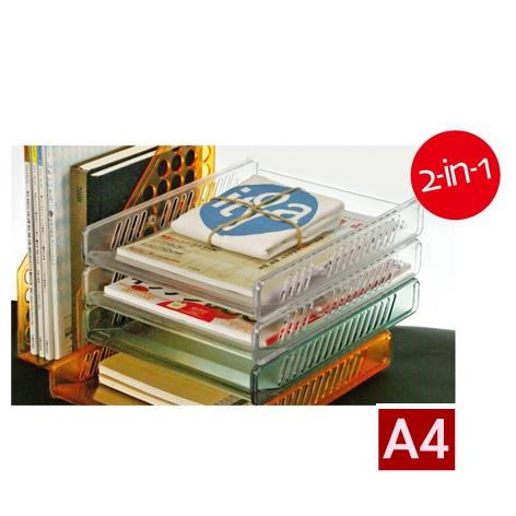收納會社 佳斯捷 8012 奇登二層活動公文架 二層 可堆疊 公文架 辦公用品  台灣製 可超取 JUSKU-細節圖2