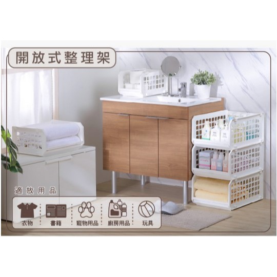 收納會社 聯府 P50063 1入 開放式整理架L3  可刷卡 鐵力士架 聯府 收納籃 賣場整理籃-細節圖2