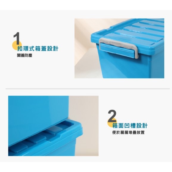 收納會社 聯府 KV20 亮彩整理箱 收納箱 掀蓋整理箱 置物盒-細節圖3