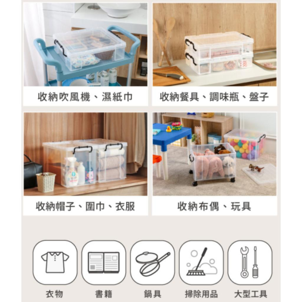 收納會社 聯府 CK13 CK14 CK15 CK16 耐久型整理箱 33L 整理箱 收納箱 台灣製-細節圖5