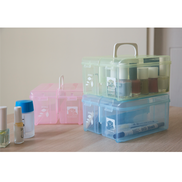 手提收納箱  佳斯捷 3369 小倆口雙開 台灣製 小物玩具儲物箱 雜物整理箱-細節圖5