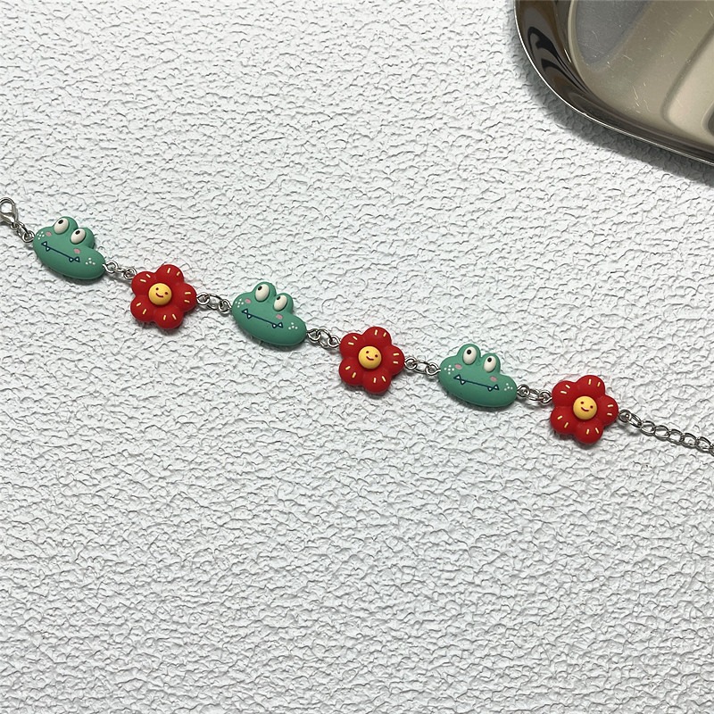 ins設計款 花朵鱷魚 可愛手鍊 新款卡通手鍊 可批發-細節圖5