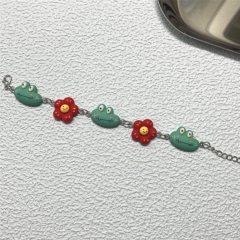 ins設計款 花朵鱷魚 可愛手鍊 新款卡通手鍊 可批發-細節圖6