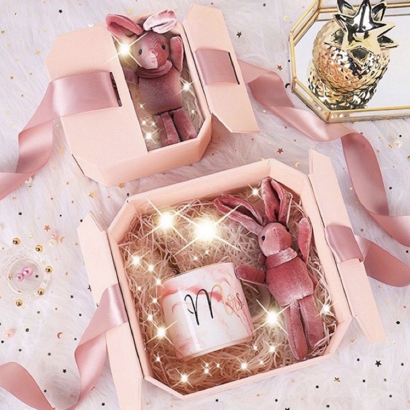 【GIFTME5台灣現貨】禮物盒 驚喜禮物盒 生日禮盒 方形緞帶禮盒 情人紀念禮盒 禮物包裝盒 送禮-細節圖2