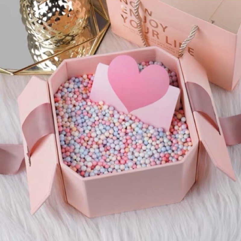 【GIFTME5台灣現貨】禮物盒 驚喜禮物盒 生日禮盒 方形緞帶禮盒 情人紀念禮盒 禮物包裝盒 送禮-細節圖4