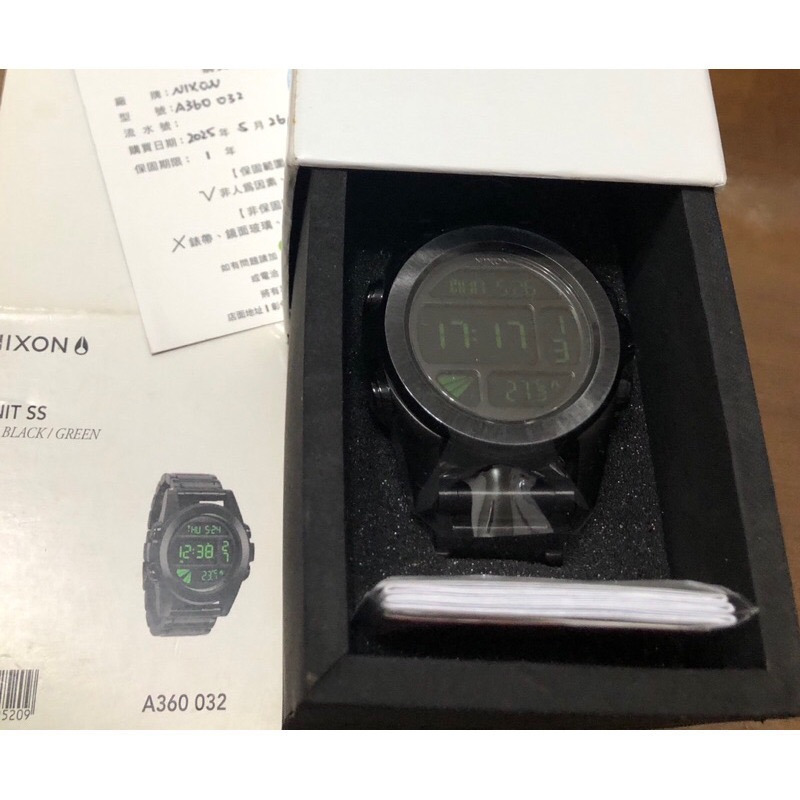 調整收藏~ 讓藏優惠 全新品~NIXON  (黑鋼）衝浪 冷光數位錶  A360 032-細節圖7