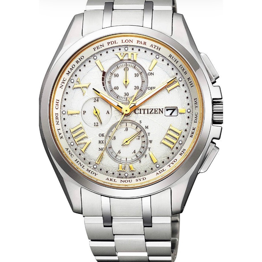 調整收藏~ 讓藏不議價～優惠 CITIZEN 超級鈦 全球限量~光動能電波時計萬年曆錶款-細節圖2