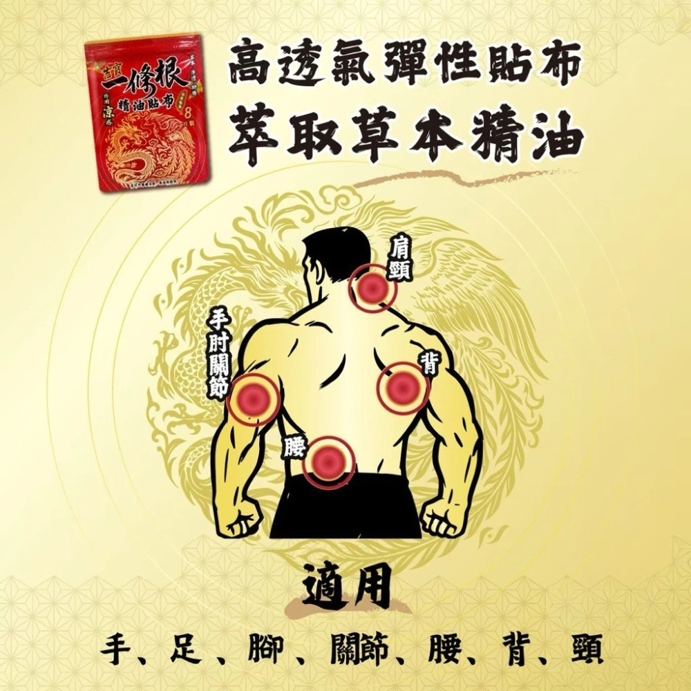 吉寶一條根精油貼布 透氣 清涼 台灣製造-細節圖6