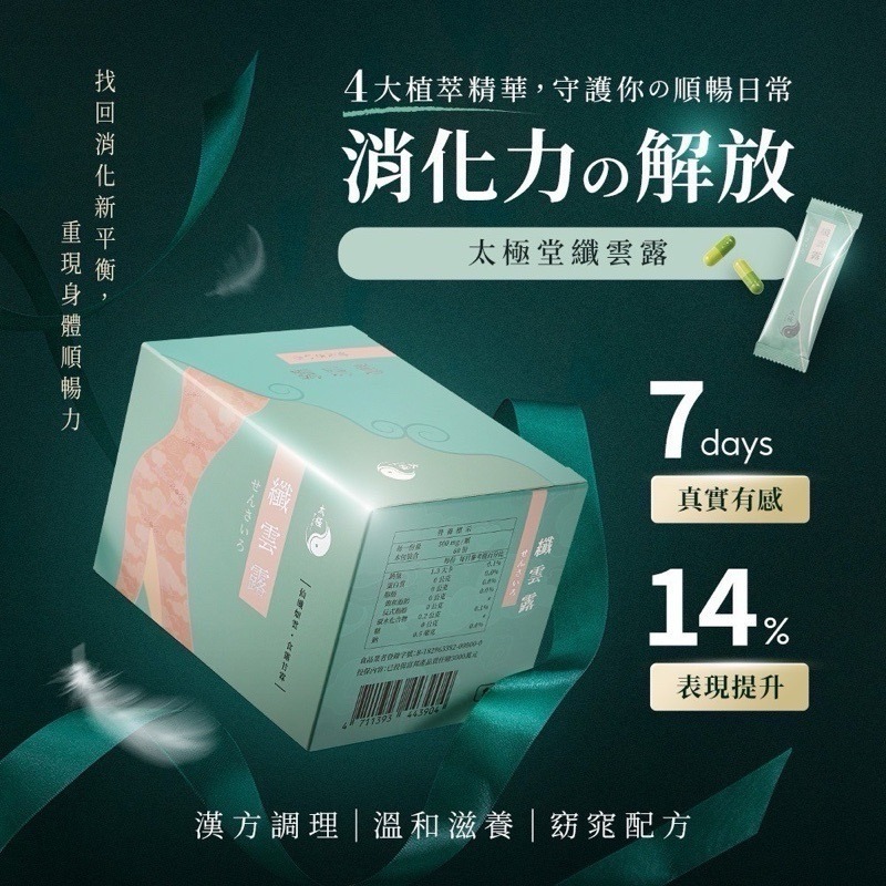 太極堂纖雲露 纖雲露漢方膠囊 交換禮物 新品上市 贈小禮物-細節圖4