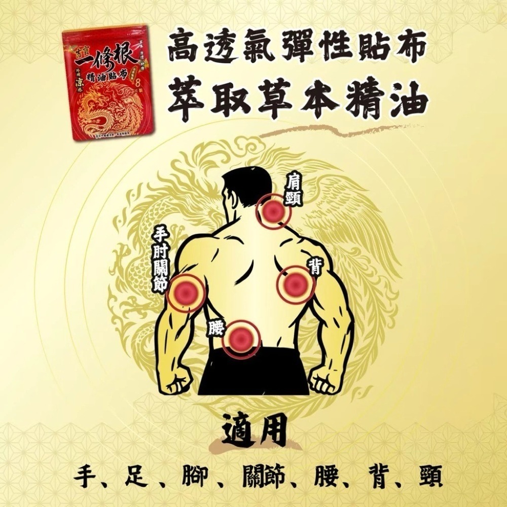 吉寶 正光 銀貝貝 匯浤 仙峰 金牌一條根精油貼布-細節圖6