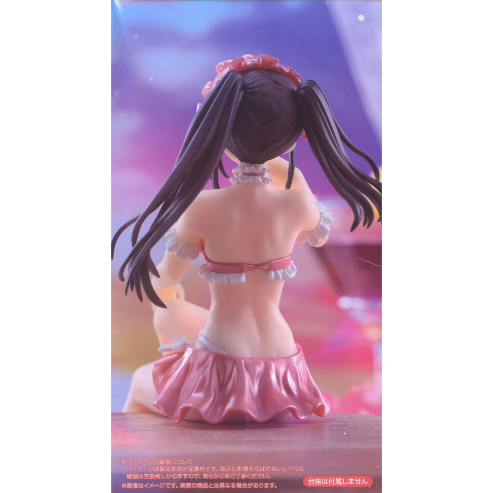 景品 FURYU 約會大作戰V 泡麵蓋公仔 時崎狂三 泳裝 粉彩紅Ver.-細節圖3