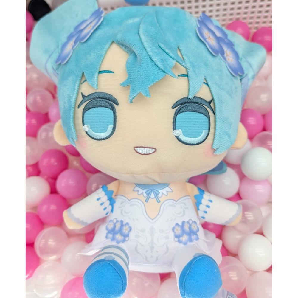 景品 FURYU 初音未來 KYURUMARU Big娃娃 粉蝶花Ver.-細節圖3