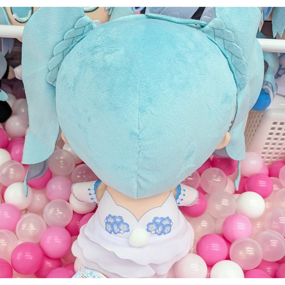 景品 FURYU 初音未來 KYURUMARU Big娃娃 粉蝶花Ver.-細節圖4
