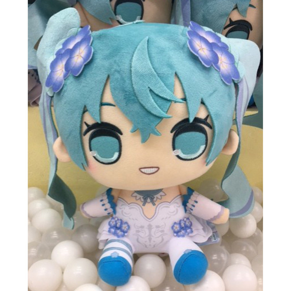 景品 FURYU 初音未來 KYURUMARU Big娃娃 粉蝶花Ver.-細節圖5