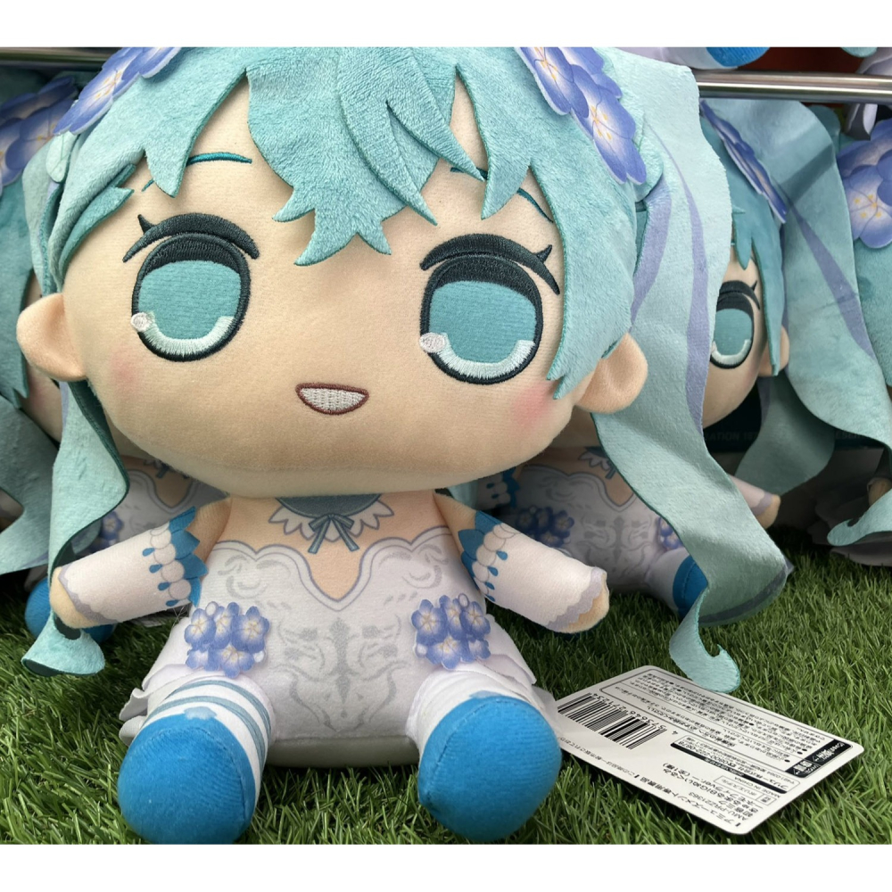 景品 FURYU 初音未來 KYURUMARU Big娃娃 粉蝶花Ver.-細節圖6