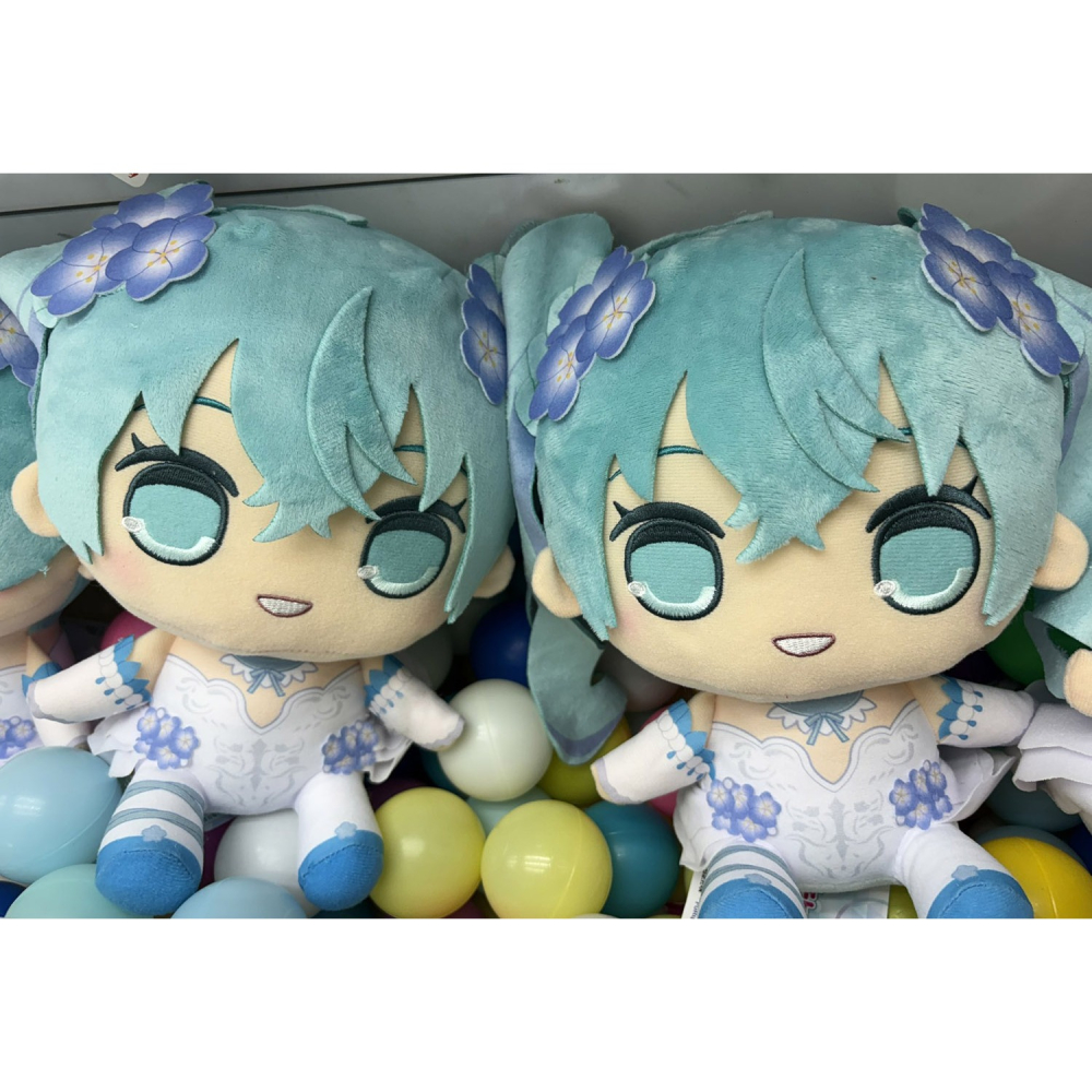 景品 FURYU 初音未來 KYURUMARU Big娃娃 粉蝶花Ver.-細節圖7