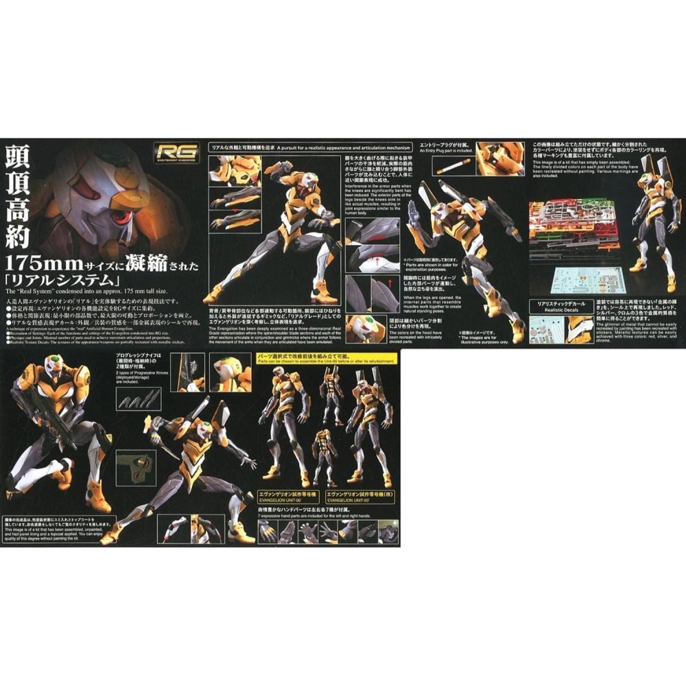 組裝模型 BANDAI RG EVA-00 通用人型決戰兵器 人造人 EVA 零號機-細節圖9