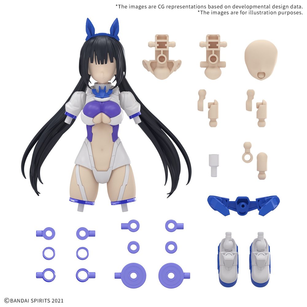 組裝模型 BANDAI 30MS系列 組裝少女輕作戰 配件套組21(短跑裝)[顏色B]-細節圖9