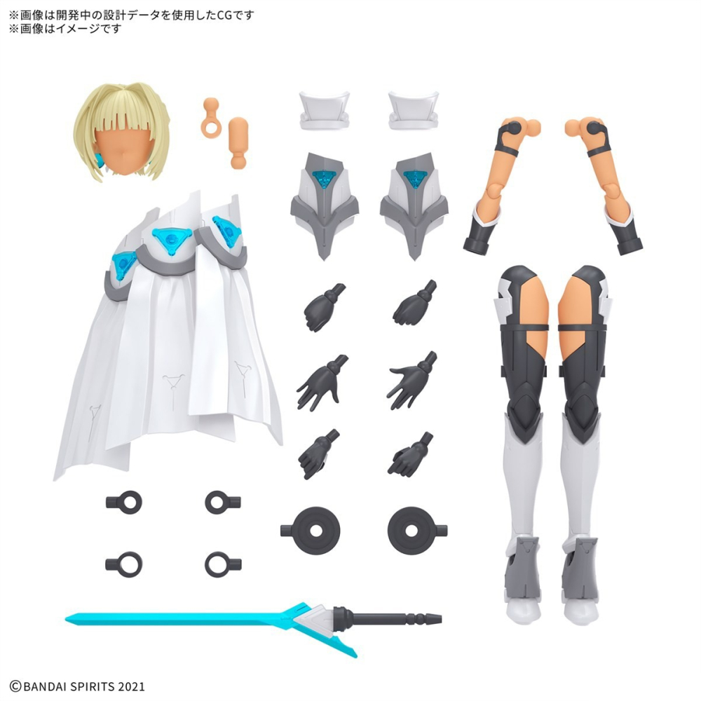 組裝模型 BANDAI 30MS 組裝少女輕作戰 配件套組23（女武神裝）[顏色C]-細節圖2