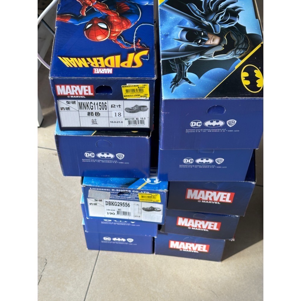 ￼❤️台灣製❤️ 正版授權 DC 蝙蝠俠 亮燈鞋 布希鞋 護趾拖鞋 全新-細節圖3