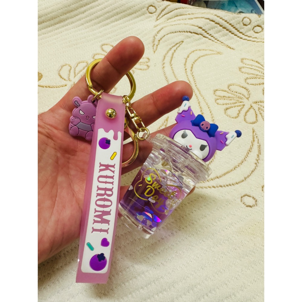 三麗鷗 流沙掛飾 吊飾 鑰匙圈 超級美 美樂蒂 酷洛米 大耳狗-規格圖4