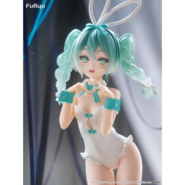 【全新現貨】日版 現貨 正版 Furyu 初音未來 BiCute 兔女郎 原畫 rurudo 白色ver. 初音 公仔-細節圖3