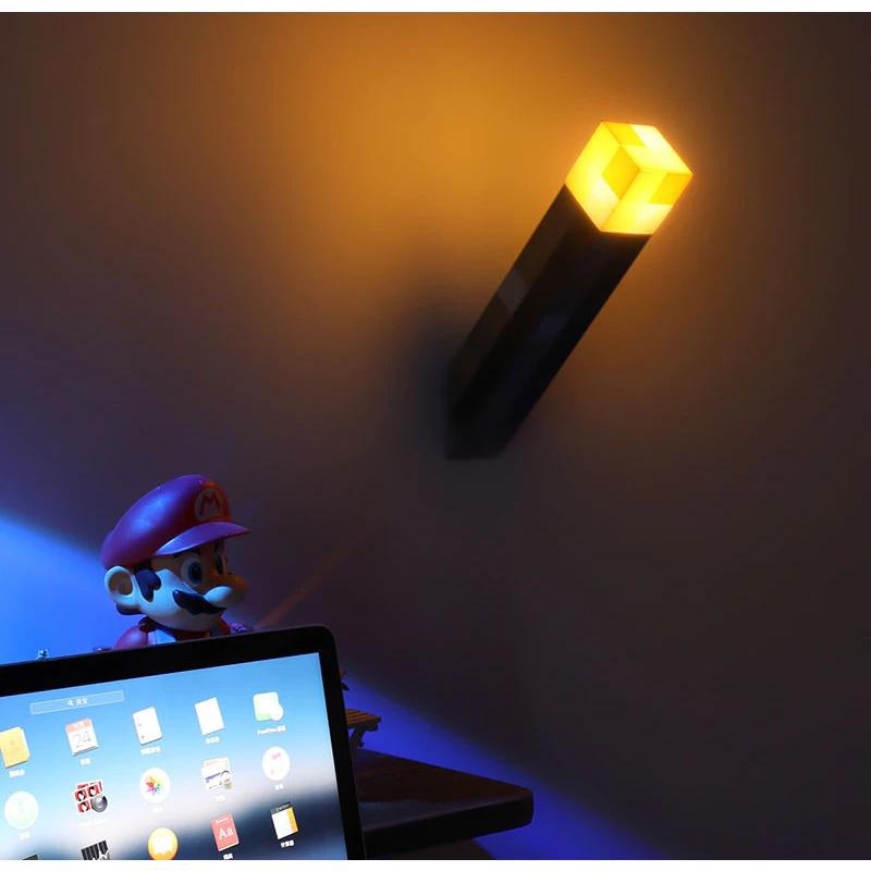 【全新現貨】火把燈 火炬燈 麥塊燈 麥塊火把 創世神火把 火把 minecraft 麥塊夜燈 夜燈 小夜燈 床頭燈-細節圖7