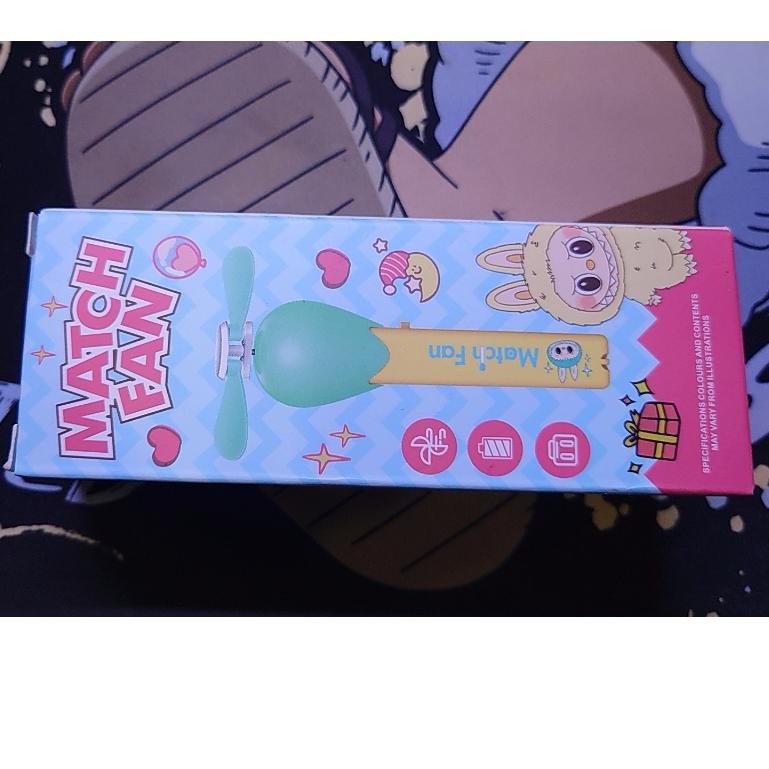 【全新現貨】 Labubu  POPMART 泡泡瑪特 拉布布火柴手持風扇 手持風扇 拉布布 隨身風扇 風扇-細節圖4