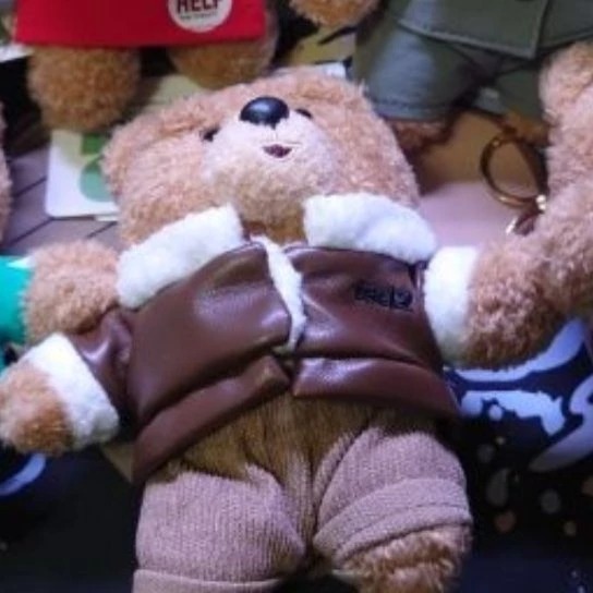 【全新現貨】娃娃 ted2 熊麻吉 正版雷標 泰迪熊 玩偶 絨毛吊飾 15公分 浴袍 花襯衫 網球服 籃球服 正版雷標-規格圖3