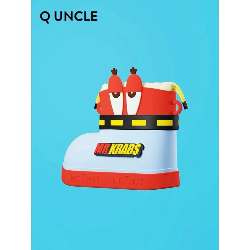 【全新正版現貨】 正版 雷標 海綿寶寶 派大星 蟹老闆 Q uncle聯名 全新 雨靴斜背包 側背包 禮盒-細節圖3