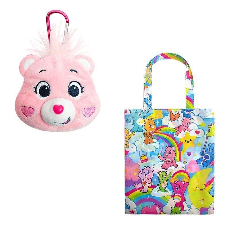 【正版現貨】泡泡瑪特 Care Bears 彩虹熊 愛心熊 玩偶 吊飾 購物袋 隨身攜帶 環保袋 (綠色)-細節圖4
