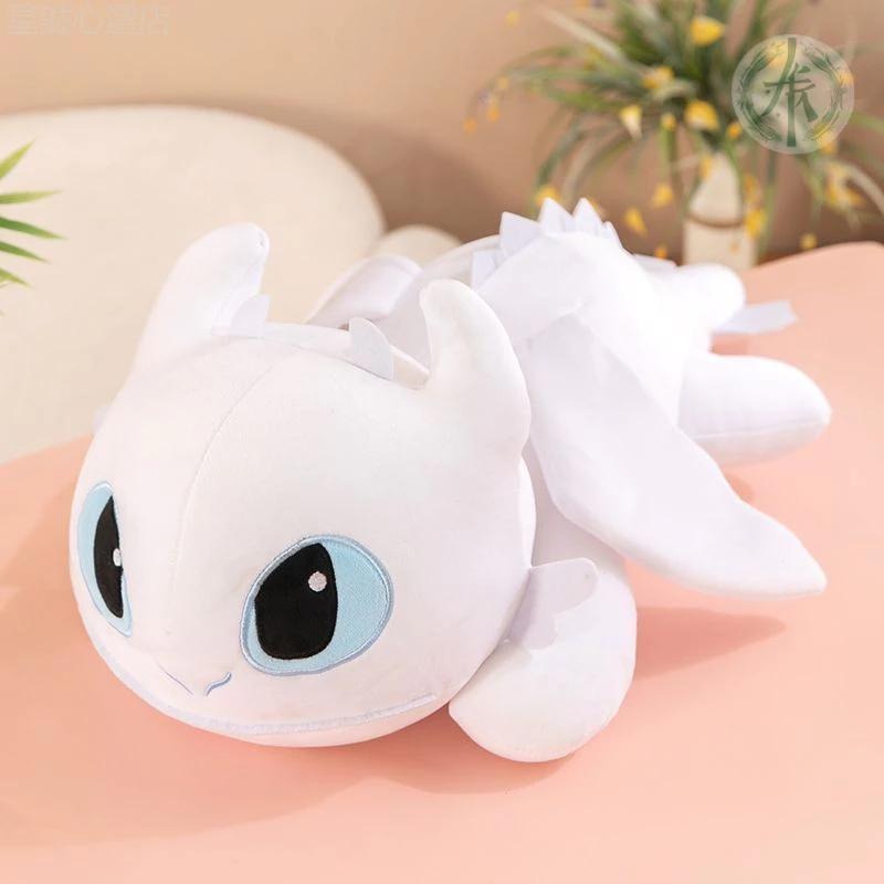 【馴龍高手光煞娃娃】80cm大尺寸｜超可愛白龍公仔｜療癒抱枕｜生日禮物｜白龍娃娃  光煞 超大娃娃 馴龍高手娃娃-細節圖3