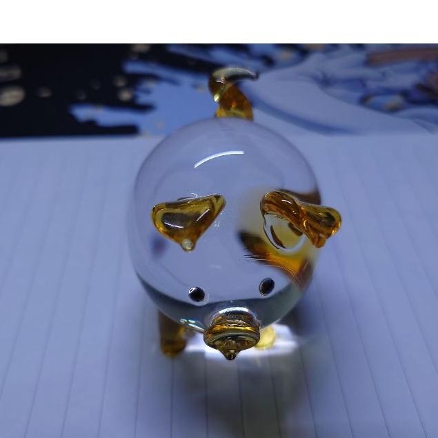 【全新現貨】琉璃豬 豬擺件 琉璃家居擺件 招財擺飾 擺件 彩色豬豬-細節圖6