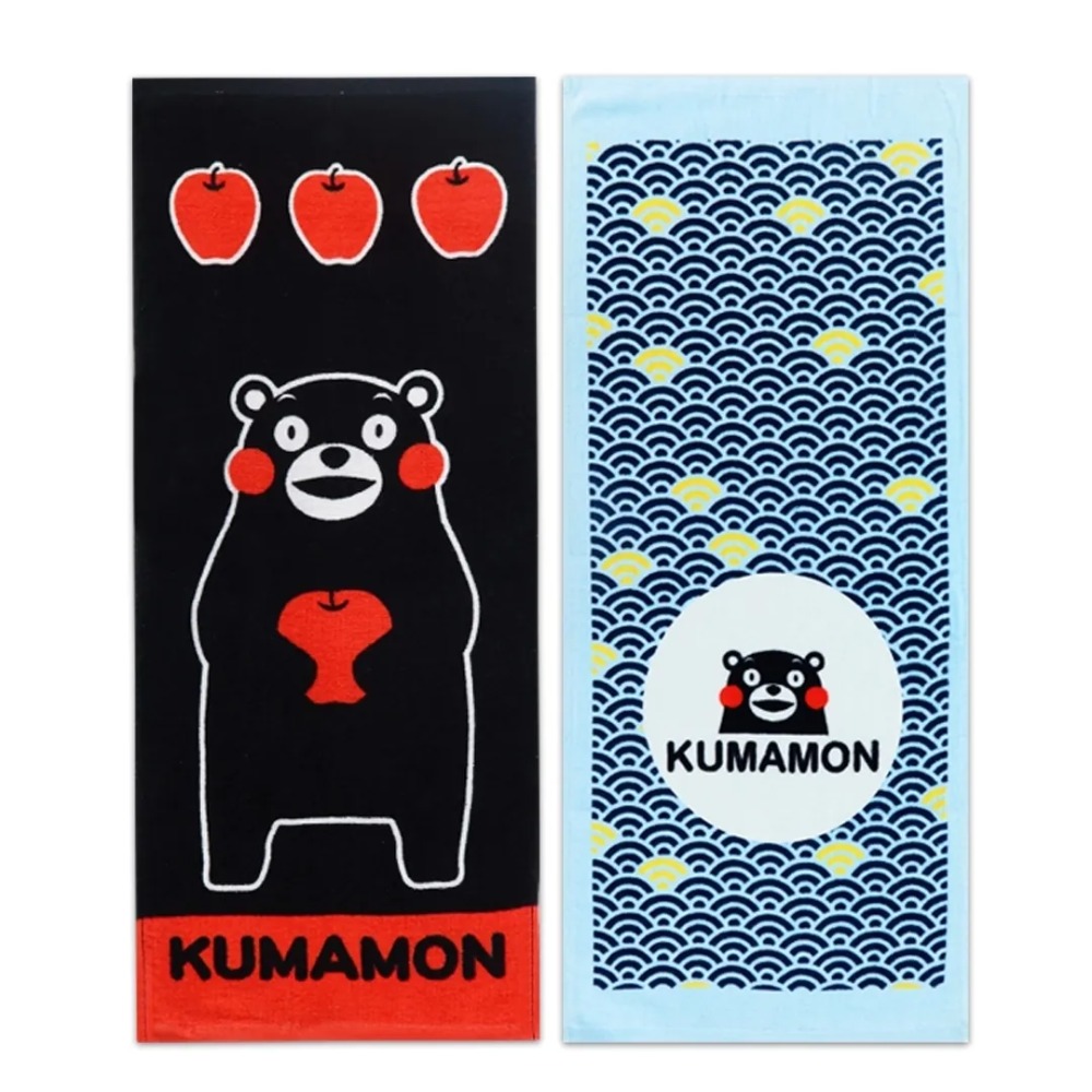 【全新現貨】 KUMAMON 正版 雷標 毛巾 純棉毛巾 擦手巾 沐浴巾 印花毛巾 日本 熊本熊 小熊 33×76公分-規格圖1