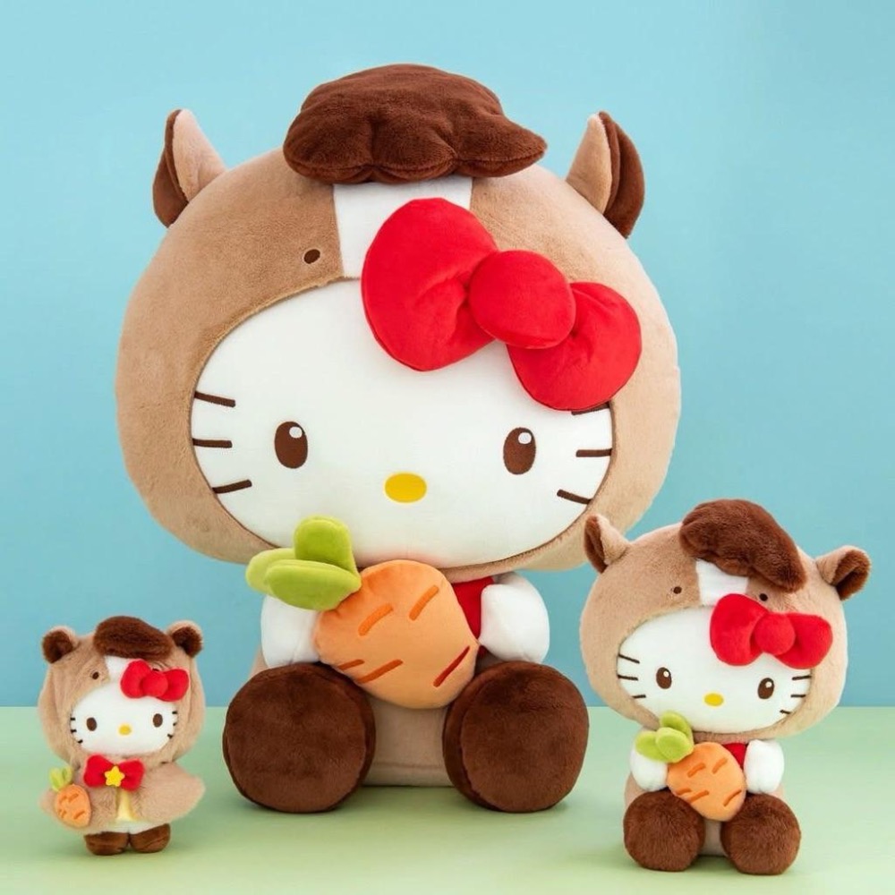 7-11 2026 Hello Kitty馬年5吋絨毛玩偶  8吋絨毛玩偶 現貨-細節圖2