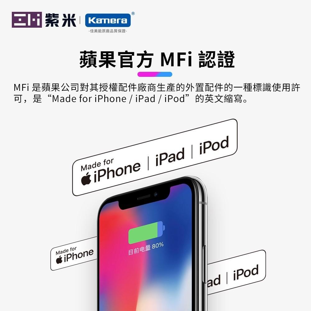 ZMI 紫米 AL813C Lightning 數據線 白 1M MFI認證 蘋果線 iPhone-細節圖4