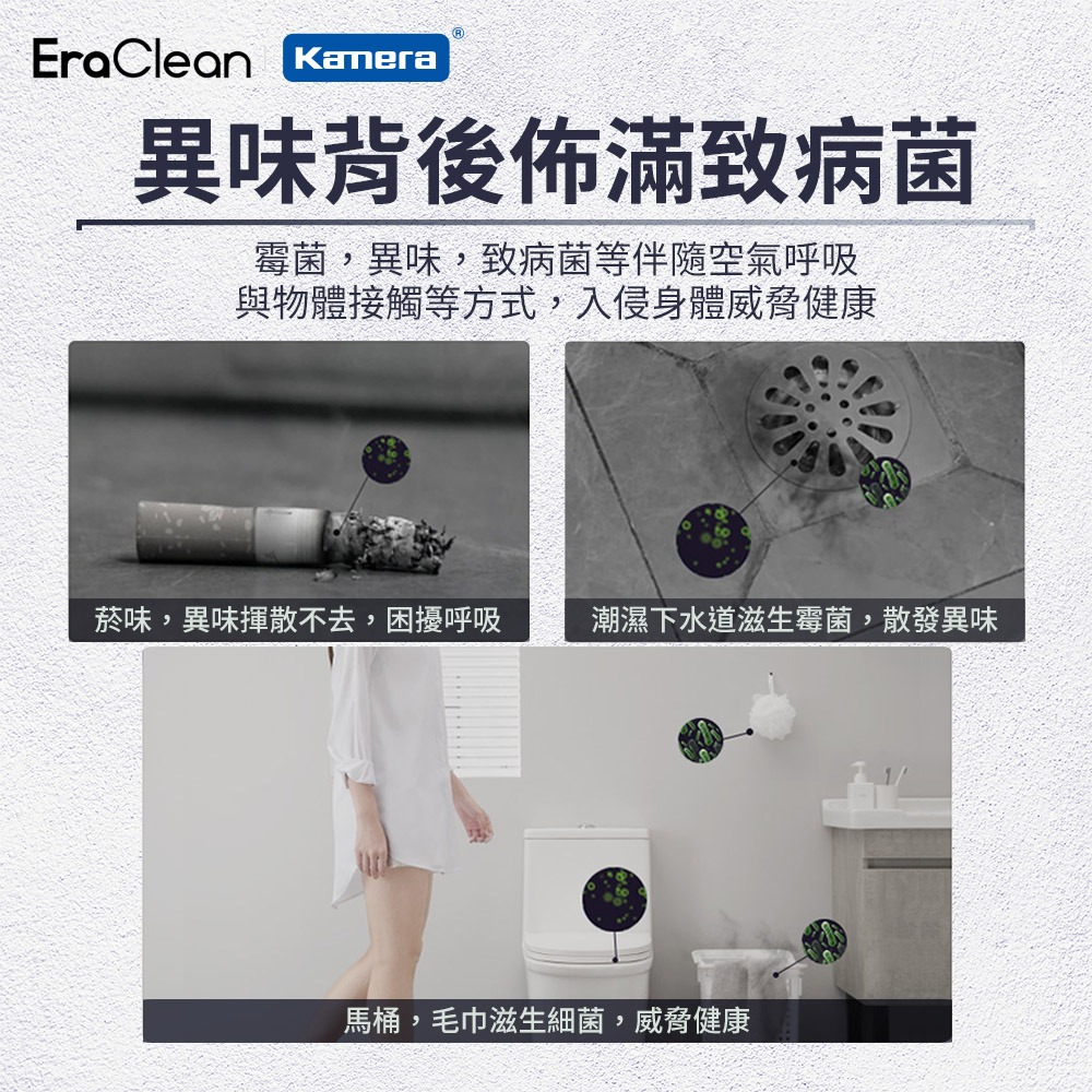 EraClean 浴廁除味殺菌器 廁所除味器 廁所殺菌器 CW-W01 -細節圖3