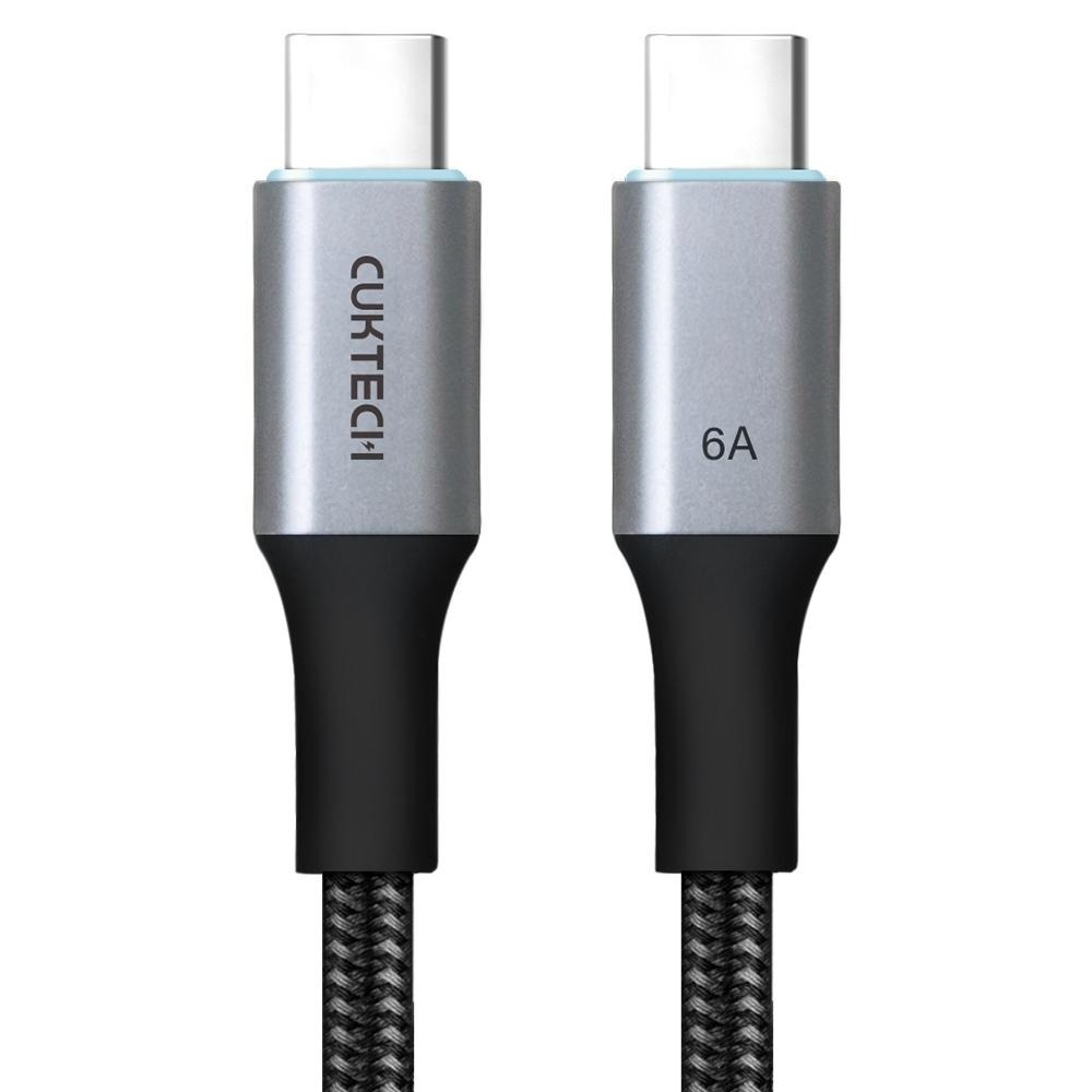 CUKTECH 酷態科 TYPE-C 240W 6A 磁吸 1M 編織 充電 數據線 (CMC610)-細節圖9