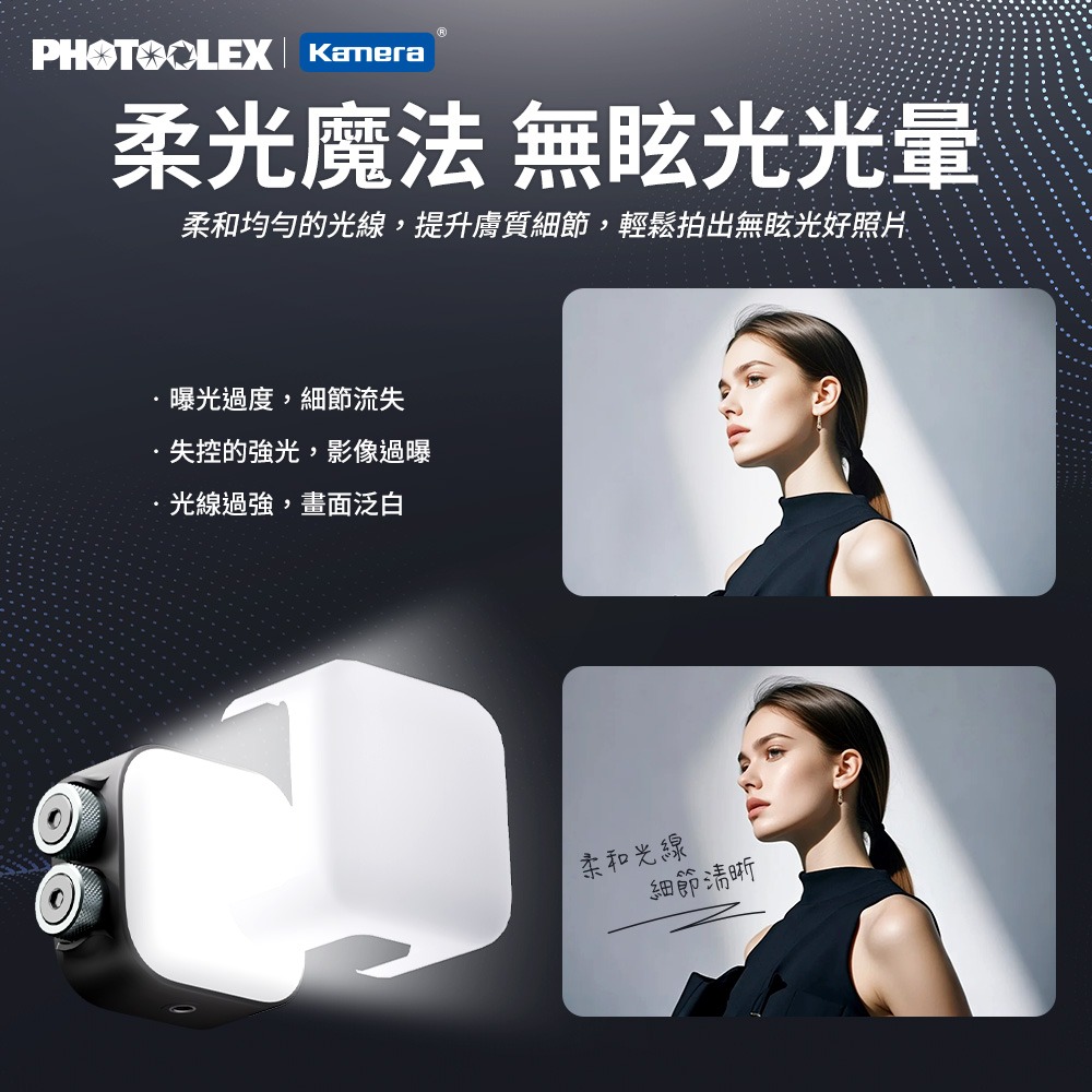 【台灣出貨】 豆腐燈 RGB 全彩磁吸式豆腐燈大全配 LED 補光燈 直播燈 PHOTOOLEX-細節圖7