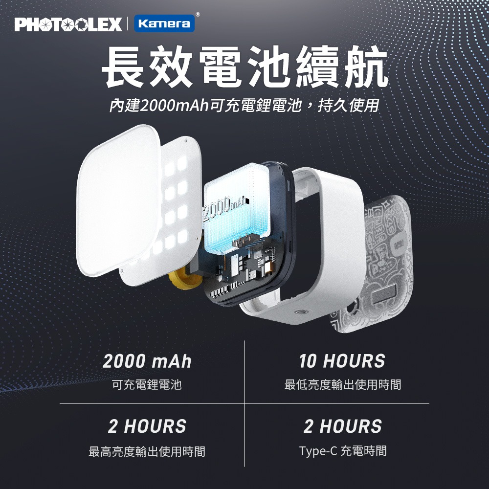 【台灣出貨】 豆腐燈 RGB 全彩磁吸式豆腐燈大全配 LED 補光燈 直播燈 PHOTOOLEX-細節圖9