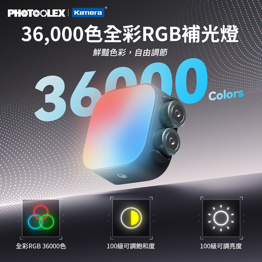 【台灣出貨】 豆腐燈 RGB 全彩磁吸式豆腐燈大全配 LED 補光燈 直播燈 PHOTOOLEX-細節圖11