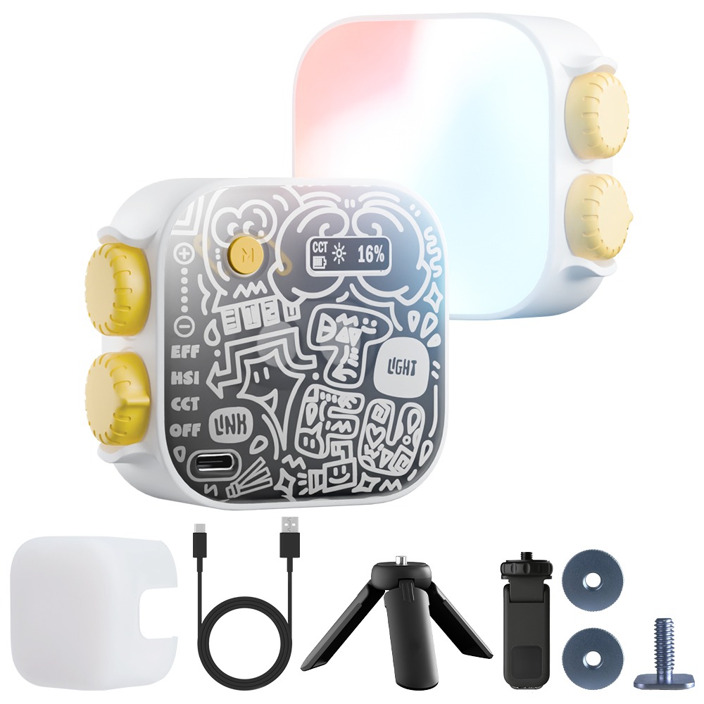 【台灣出貨】 豆腐燈 RGB 全彩磁吸式豆腐燈大全配 LED 補光燈 直播燈 PHOTOOLEX-規格圖11