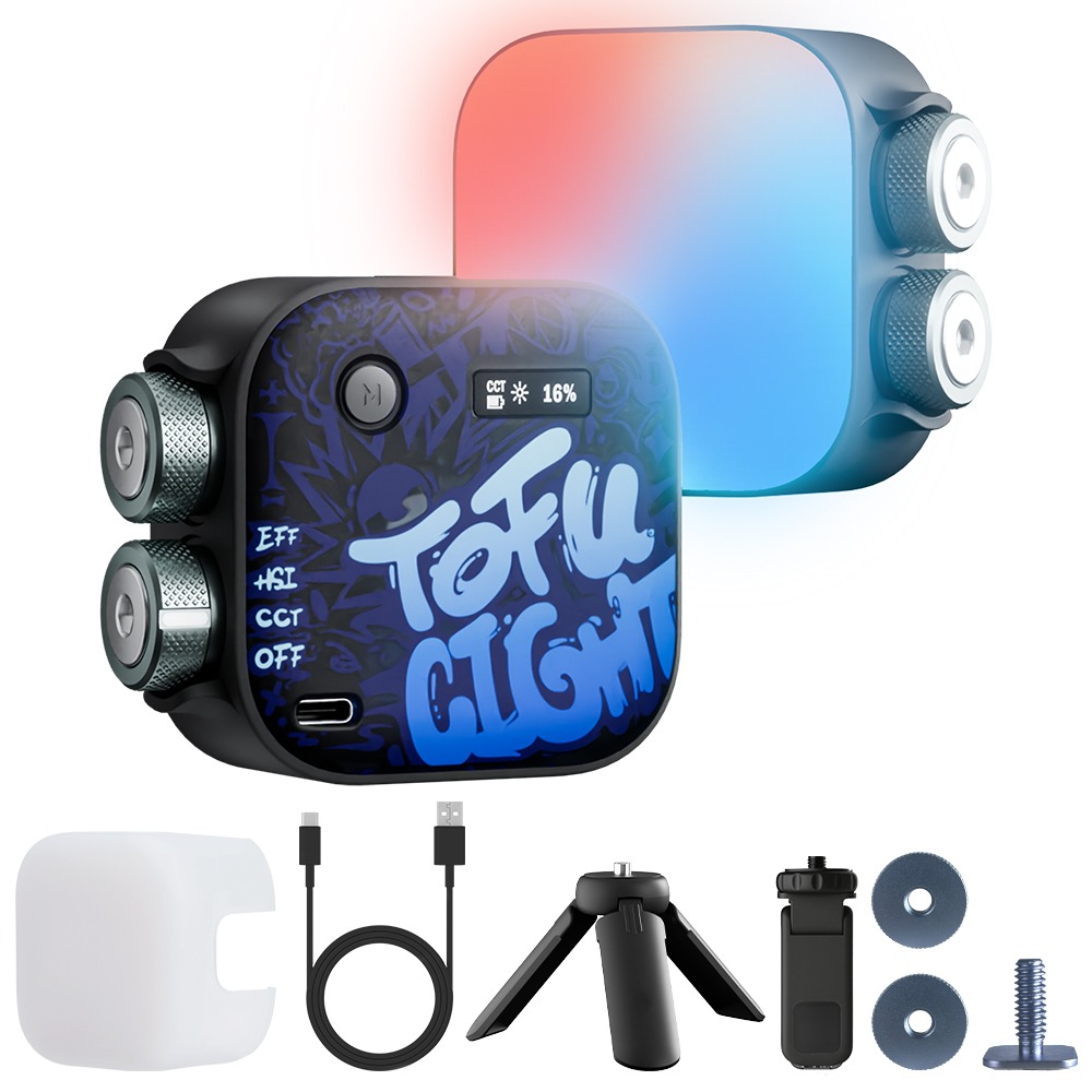 【台灣出貨】 豆腐燈 RGB 全彩磁吸式豆腐燈大全配 LED 補光燈 直播燈 PHOTOOLEX-規格圖11