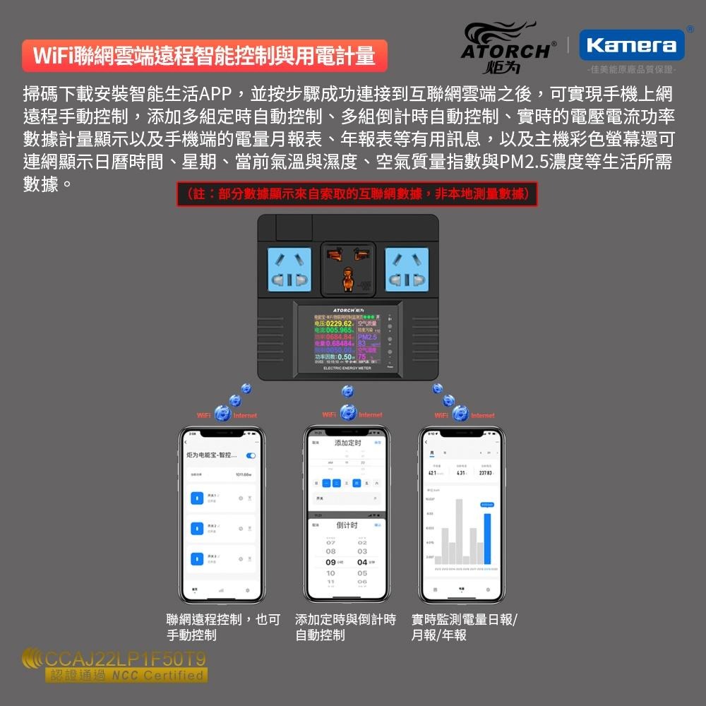 WiFi版🚚台灣免運 ATORCH 炬為 JL24 AC 電壓電流功率測試儀 交流電測試儀 電壓電流表 定時智能-細節圖4