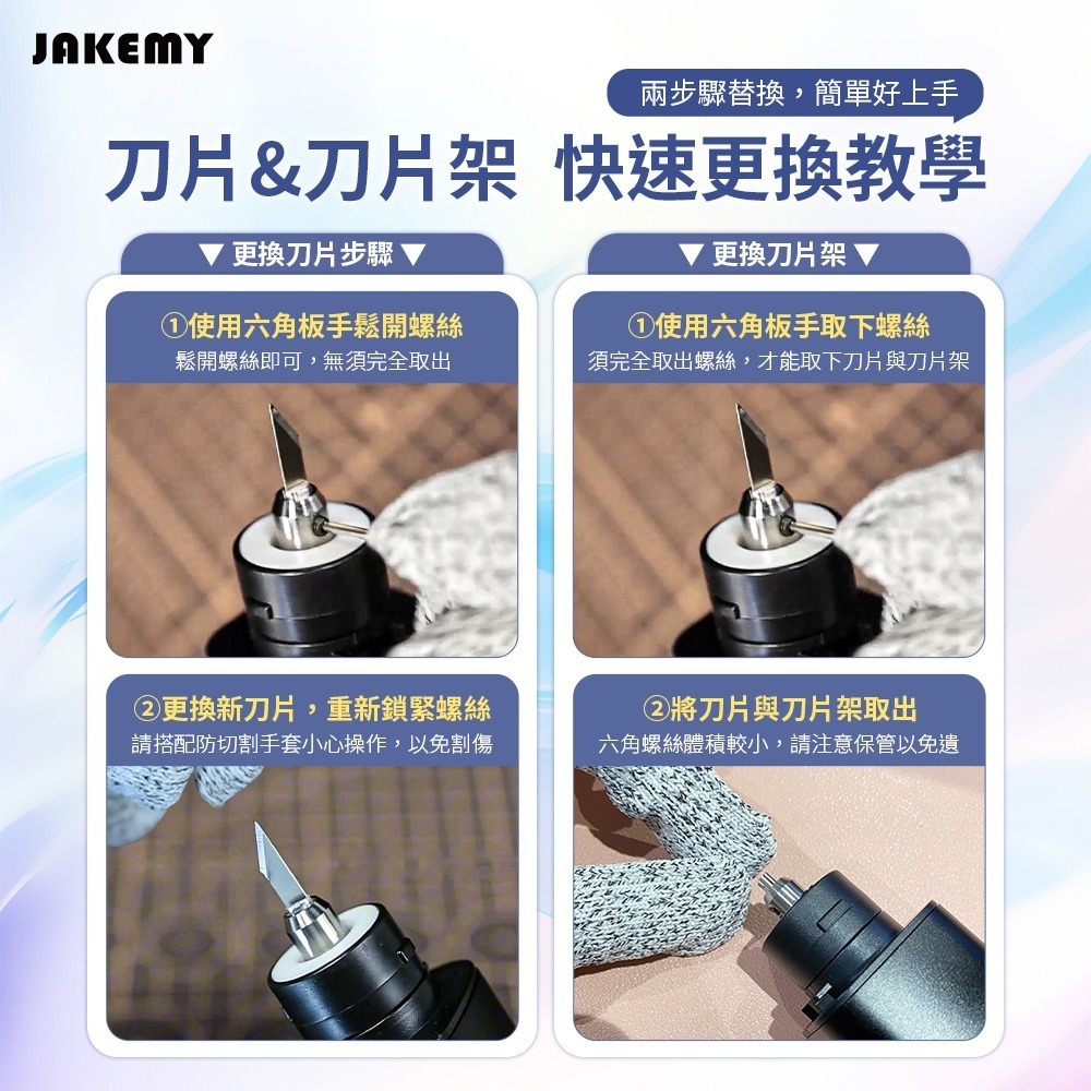 JAKEMY 傑科美 超音波切割刀 JM-Y10 Pro (全配版) 切割 研磨 拋光 附5種刀片-細節圖10