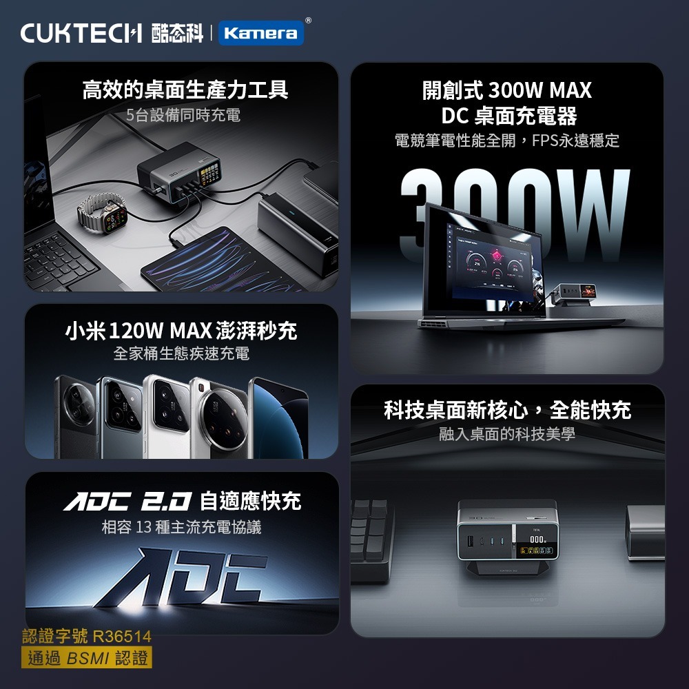 CUKTECH 酷態科 TA3005U 30號Ultra 300W 桌面充電器 超級電能站-細節圖3