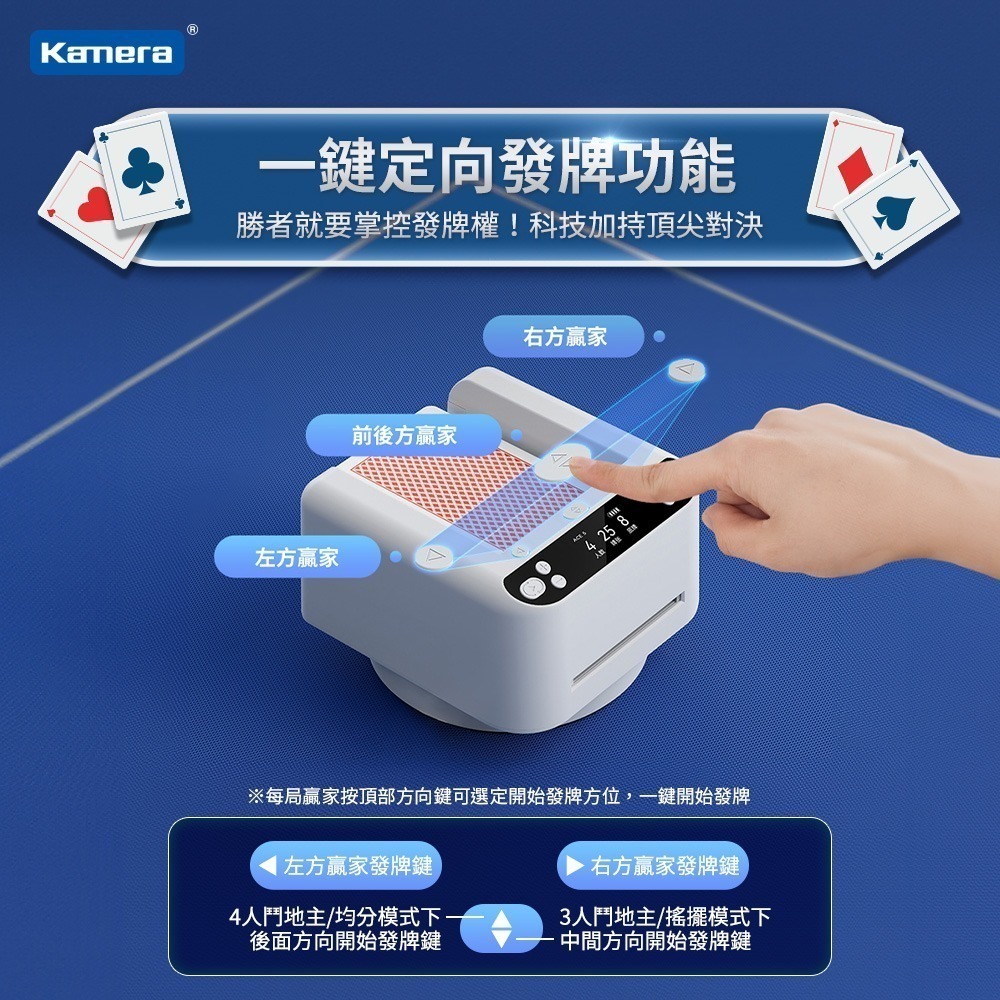Kamera MAX 第三代 撲克牌 自動發牌機 360度旋轉 附遙控 支援8位玩家 (ACE 5)-細節圖6