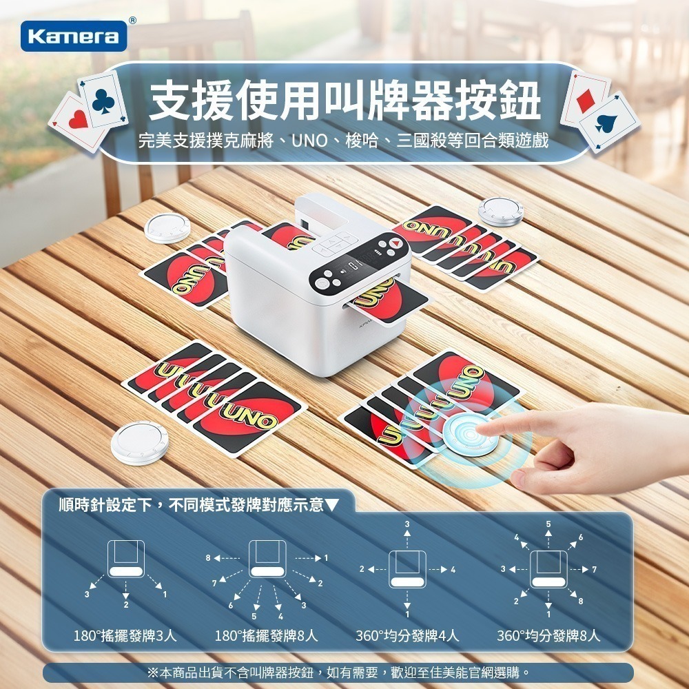 Kamera 撲克牌自動發牌機 上發牌 T1 Lite版 連發3副牌 360度旋轉 撲克牌發牌機-細節圖7
